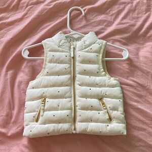 Gymboree Cream Vest with Gold Zipper